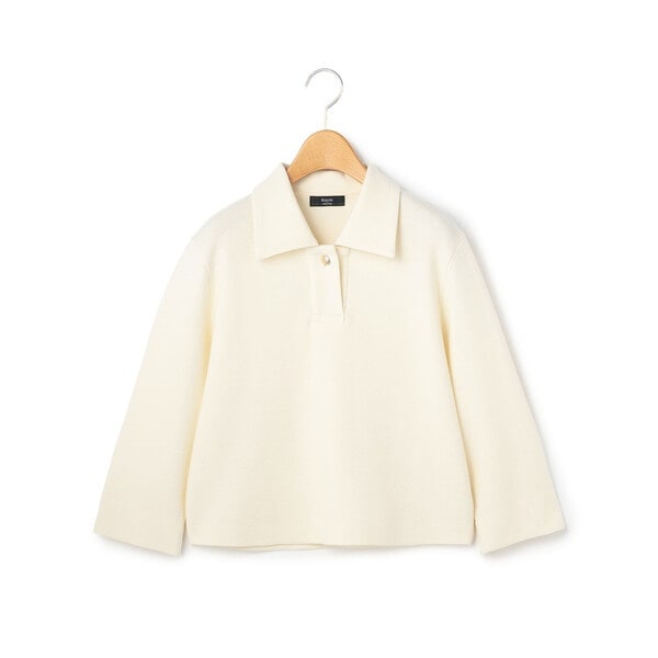 キース（KEITH）/【Lサイズ】ウールジャージーポロカラーカットソー