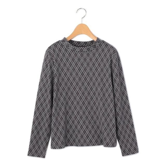 キース（KEITH）/【Lサイズ】ダイヤパターンカットソースタンドカラー