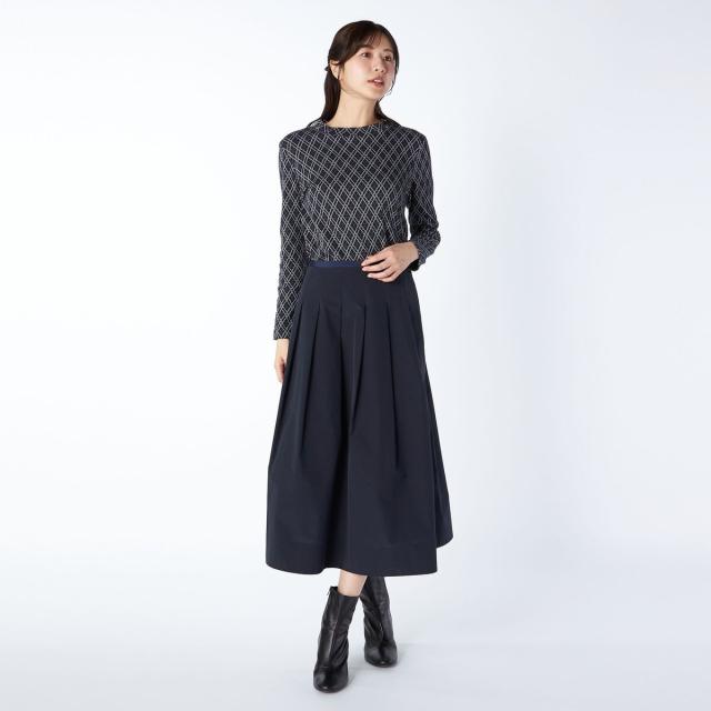 キース（KEITH）/【Lサイズ】ダイヤパターンカットソースタンドカラー