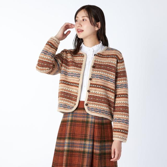 キース（KEITH）/【Lサイズ】フェアアイルニットカーディガン