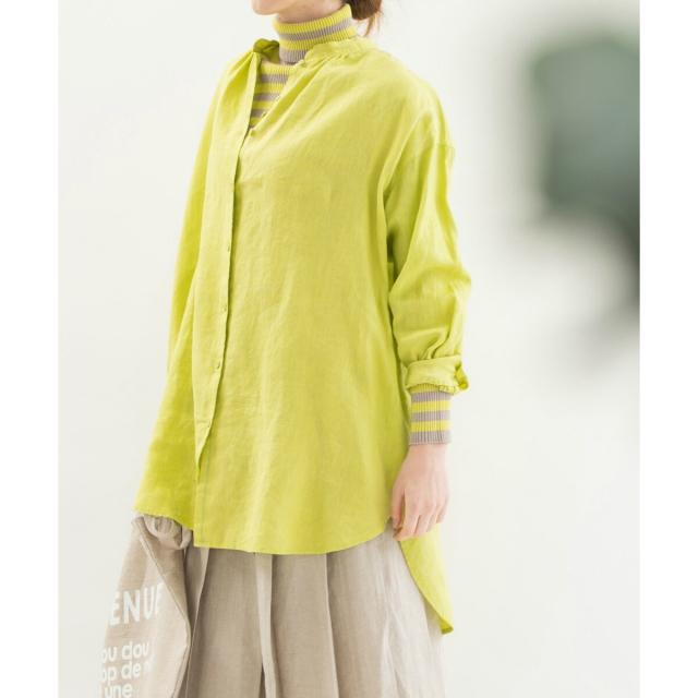 ノップドゥノッド（nop de nod）/ベルギーリネンチュニックシャツの