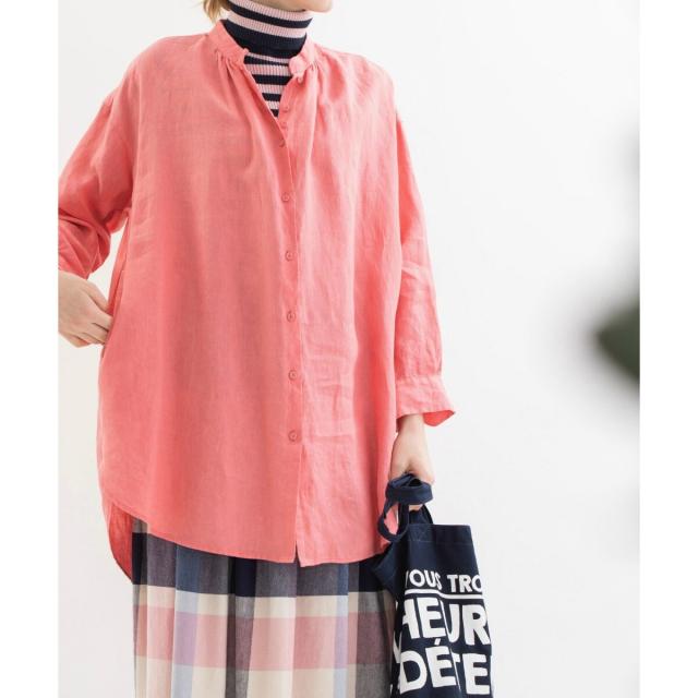 ノップドゥノッド（nop de nod）/ベルギーリネンチュニックシャツの