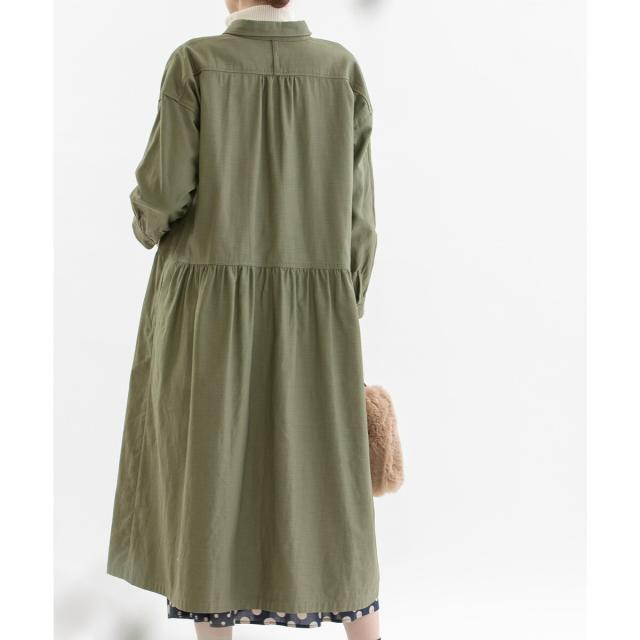 ノップドゥノッド（nop de nod）/フロントポケットワークワンピースの