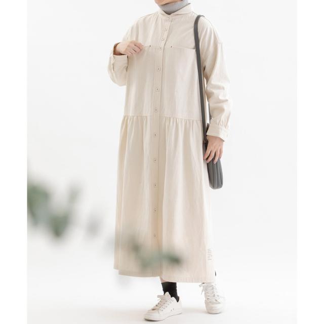 美品 ノップドゥノッド フロントポケット ワーク ワンピース ノップドゥノッド（nop de nod）/フロントポケットワークワンピースの