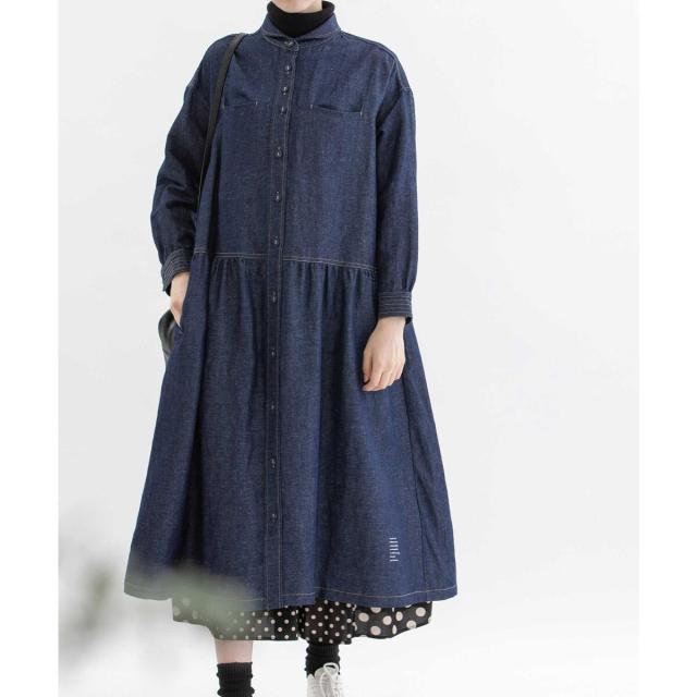 美品 ノップドゥノッド フロントポケット ワーク ワンピース 美品 ノップドゥノッド フロントポケット ワーク ワンピース