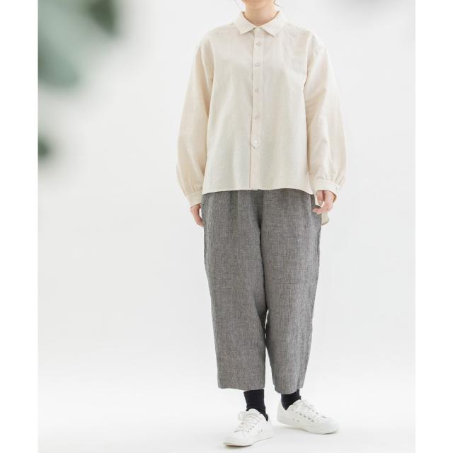 ノップドゥノッド（nop de nod）/リネンコットンふんわり袖シャツ_15