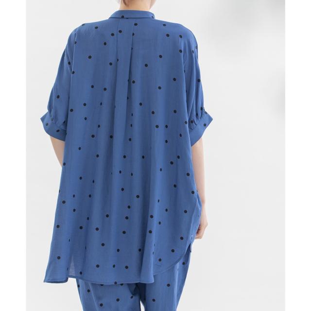 レーヨンリネンPolka ふんわり半袖シャツ ノップドゥノット SUMMER SALE】レーヨンリネンPolka ふんわり半袖シャツ | COO ONLINE