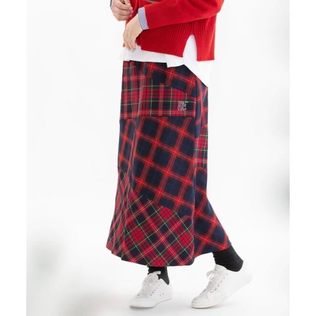 ノップドゥノッド（nop de nod）/miscタータンチェック切り替えナローフレアースカートの通販は 7,762円