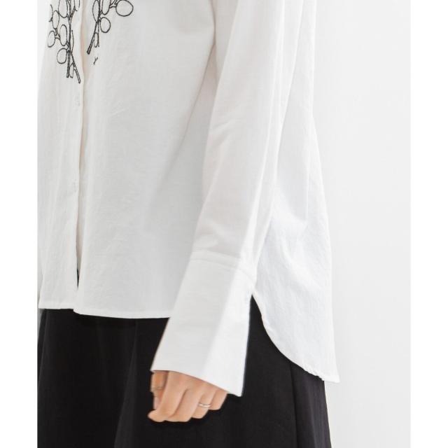 ノップドゥノッド（nop de nod）/コットンビエラユーカリ綿刺繍シャツ