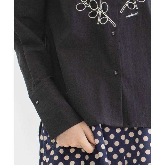 ノップドゥノッド（nop de nod）/コットンビエラユーカリ綿刺繍シャツ