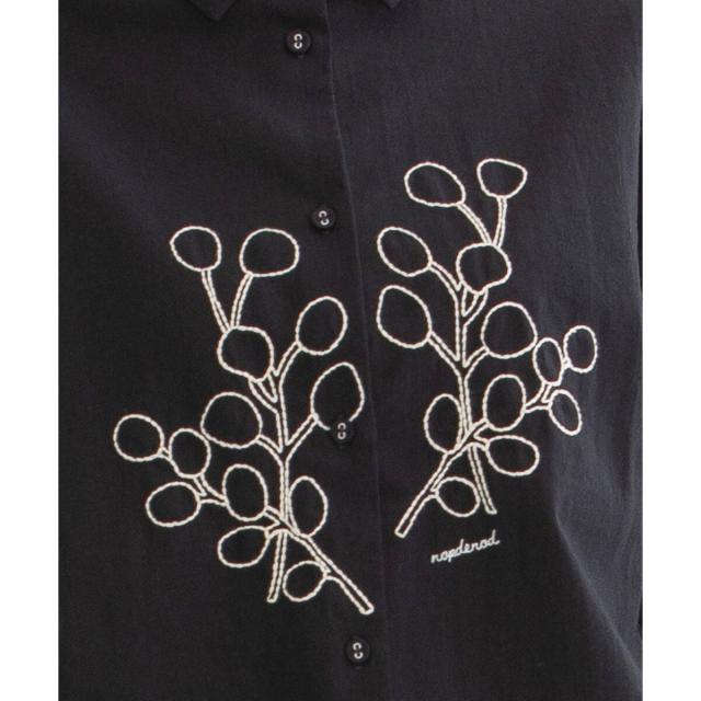 ノップドゥノッド（nop de nod）/コットンビエラユーカリ綿刺繍シャツ ノップドゥノッド（nop de nod）/コットンビエラユーカリ綿刺繍シャツ