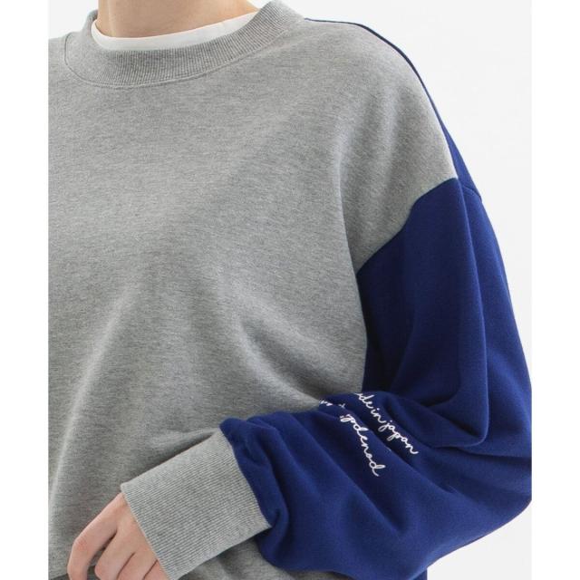 ノップドゥノッド（nop de nod）/袖口配色バイカラースエットシャツの