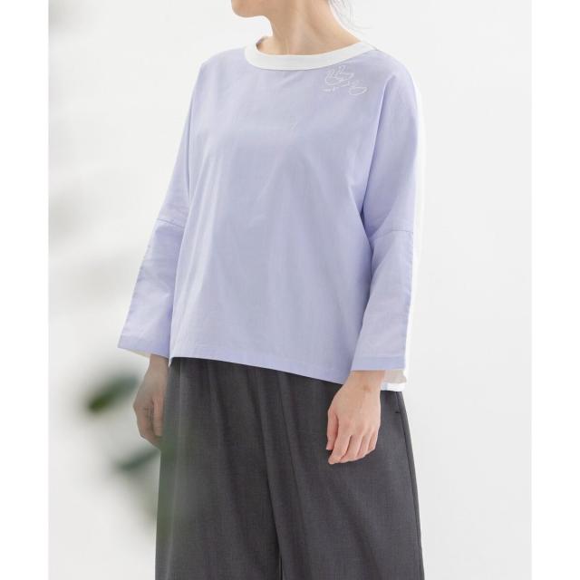 【NEW】ノップドゥノッド（nop de nod）/USコットン天竺布帛7分袖カットソーの通販は