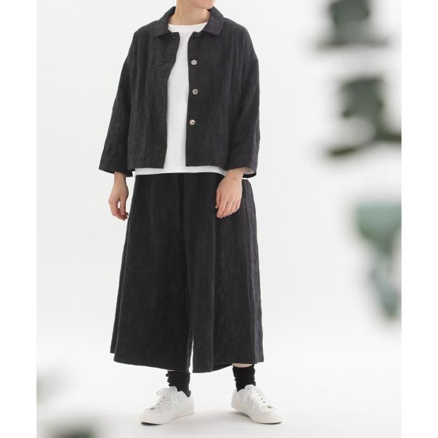 ノップドゥノッド（nop de nod）/コットンリネンジャカードショートジャケット ノップドゥノッド（nop de nod）/コットンリネンジャカードショート