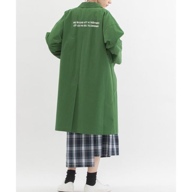 ノップドゥノッド（nop de nod）/コットンツイルバックロゴラボコート（unisex）