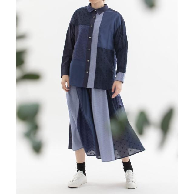 ノップドゥノッド（nop de nod）/misc異素材づかいふんわりシャツの