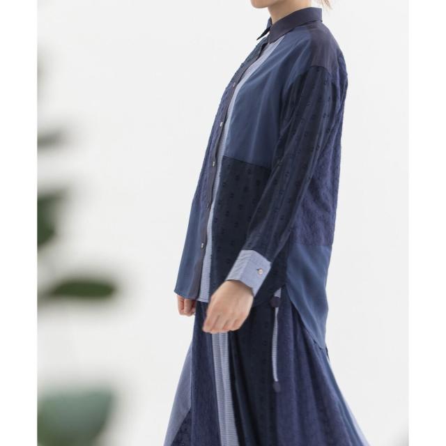 ノップドゥノッド（nop de nod）/misc異素材づかいふんわりシャツの