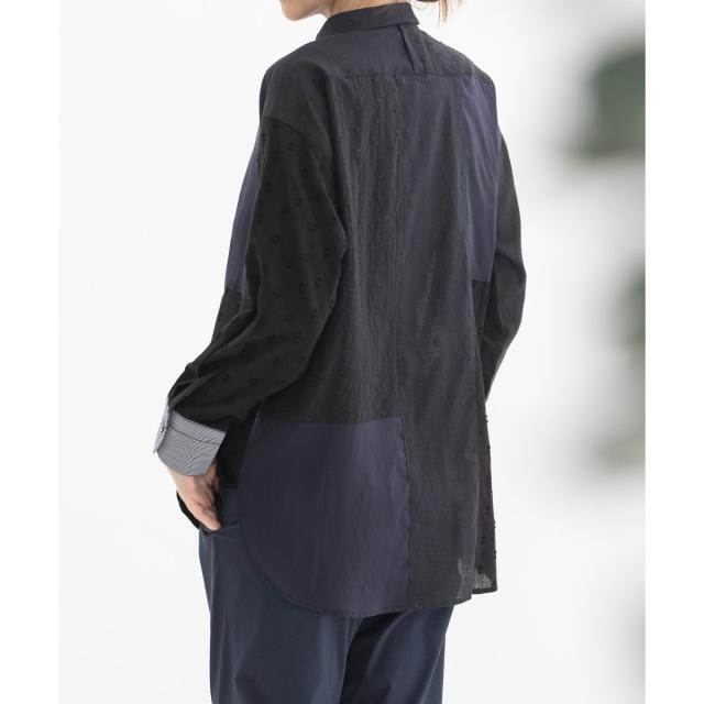 ノップドゥノッド（nop de nod）/misc異素材づかいふんわりシャツの