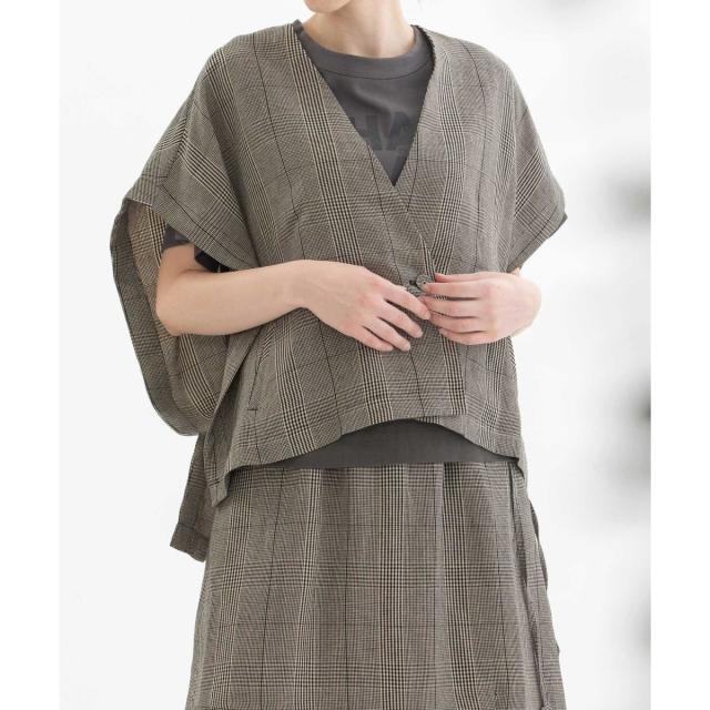 ノップドゥノッド（nop de nod）/Cielリネンレーヨンポンチョベスト