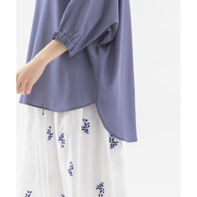 ノップドゥノッド（nop de nod）/Cloche COOL ローン6分袖シアーシャツ