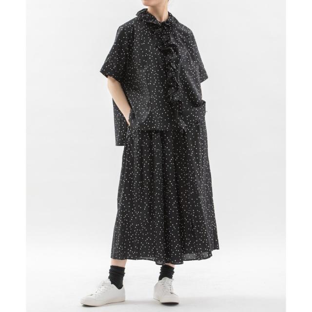 ノップドゥノッド（nop de nod）/ローン四角ドットプリントキュロット