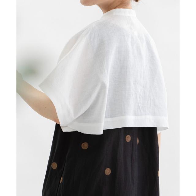 ノップドゥノッド（nop de nod）/ラミースタンドカラーケープ