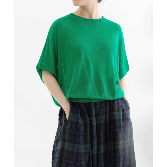 ノップドゥノッド（nop de nod）/Pommeリネンレーヨン5分袖ニット