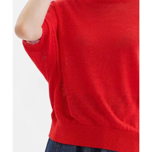 ノップドゥノッド（nop de nod）/Pommeリネンレーヨン5分袖ニットの