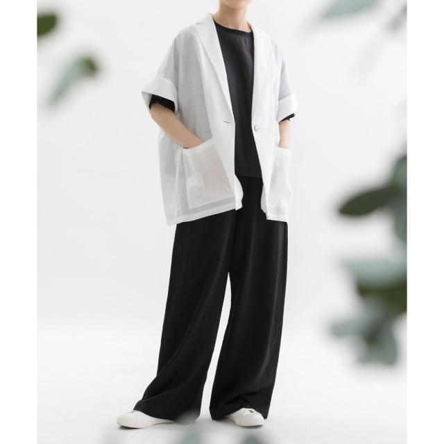 NEW】ノップドゥノッド（nop de nod）/イージーワイドパンツ