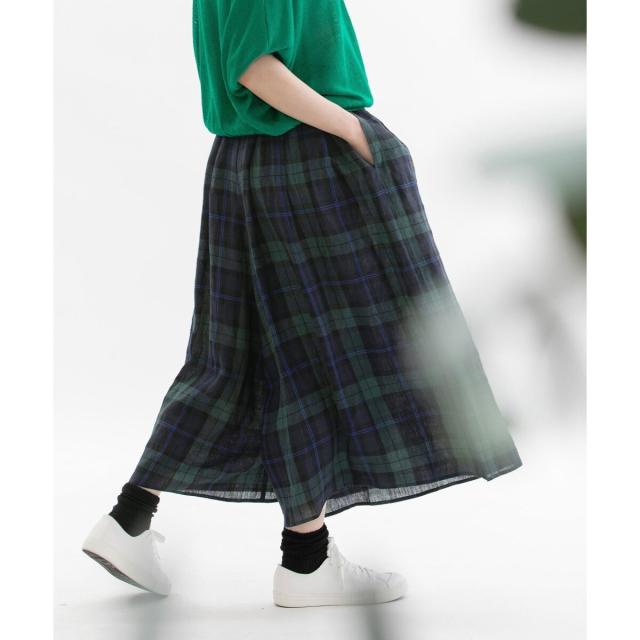 ノップドゥノッド（nop de nod）/リネンタータンタックキュロットの