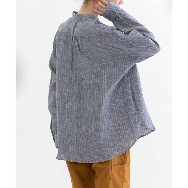 ノップドゥノッド（nop de nod）/リネンバンドカラーシャツの通販はau