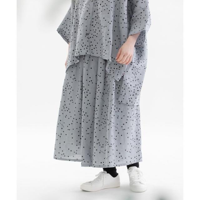 ノップドゥノッド（nop de nod）/ラミースクエアーポルカタックキュロットスカート