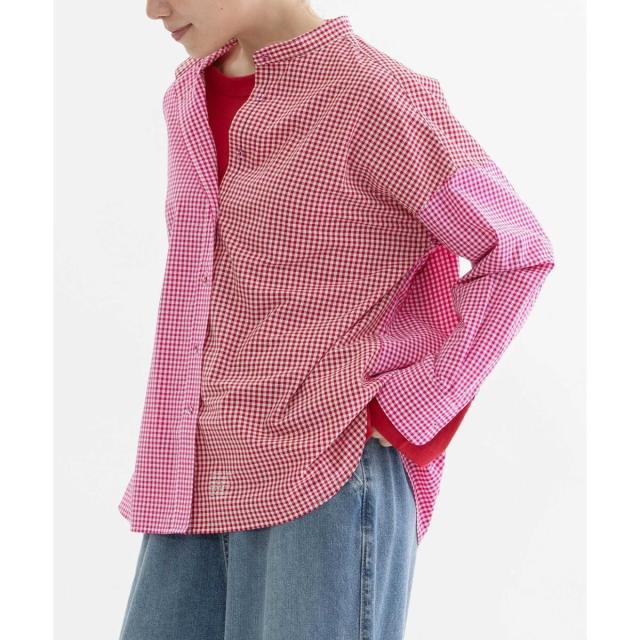 ノップドゥノッド] バンドカラー袖刺繍シャツ ノップドゥノッド nop de