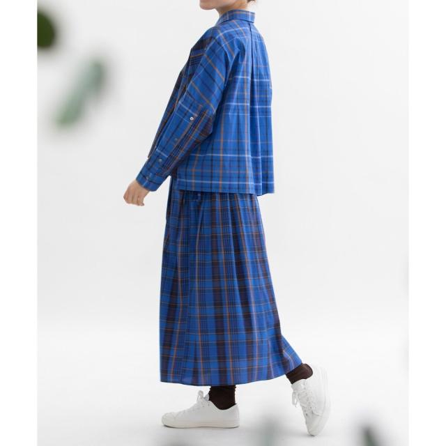 ノップドゥノッド（nop de nod）/Ciel miscタイプライターチェッククロップドシャツ ノップドゥノッド（nop de nod）/Ciel miscタイプライターチェック