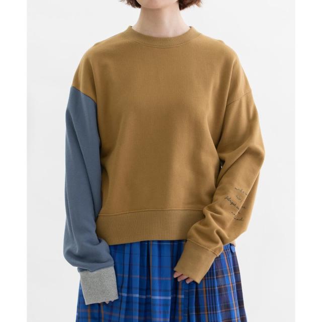 ノップドゥノッド（nop de nod）/袖口配色バイカラースエットシャツ