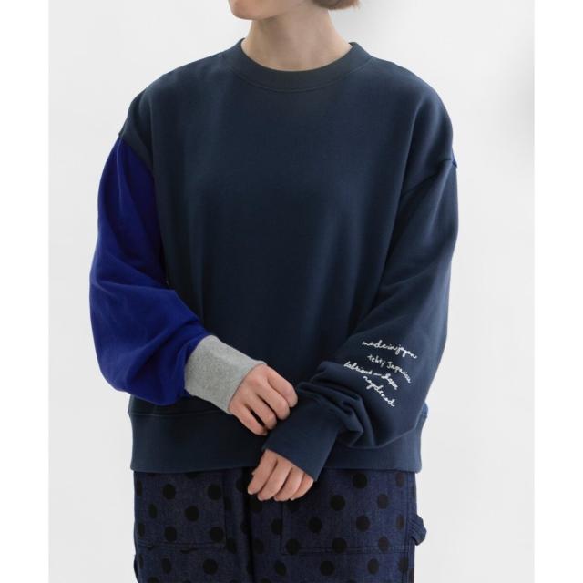 ノップドゥノッド（nop de nod）/袖口配色バイカラースエットシャツ