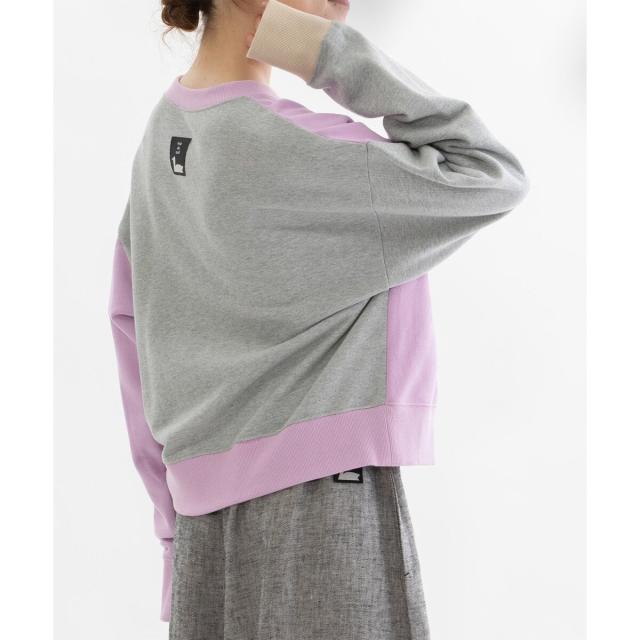 ノップドゥノッド（nop de nod）/袖口配色バイカラースエットシャツ