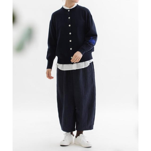 ノップドゥノッド（nop de nod）/Pommeリネンビエラ起毛裾ダーツ9分パンツ