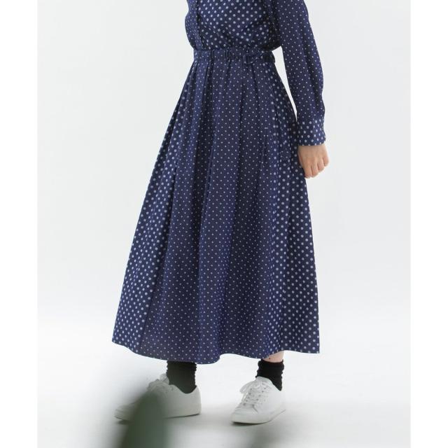 【NEW】ノップドゥノッド（nop de nod）/miscデニムドットプリントスカート