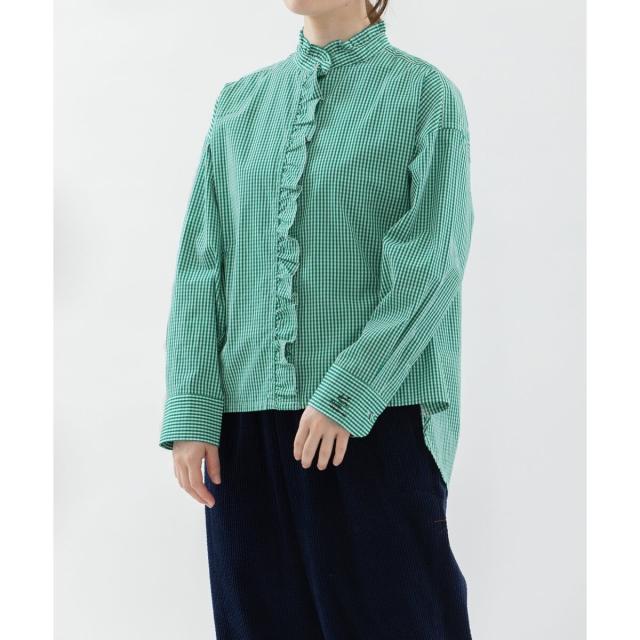 【NEW】ノップドゥノッド（nop de nod）/タイプライターフリルシャツ