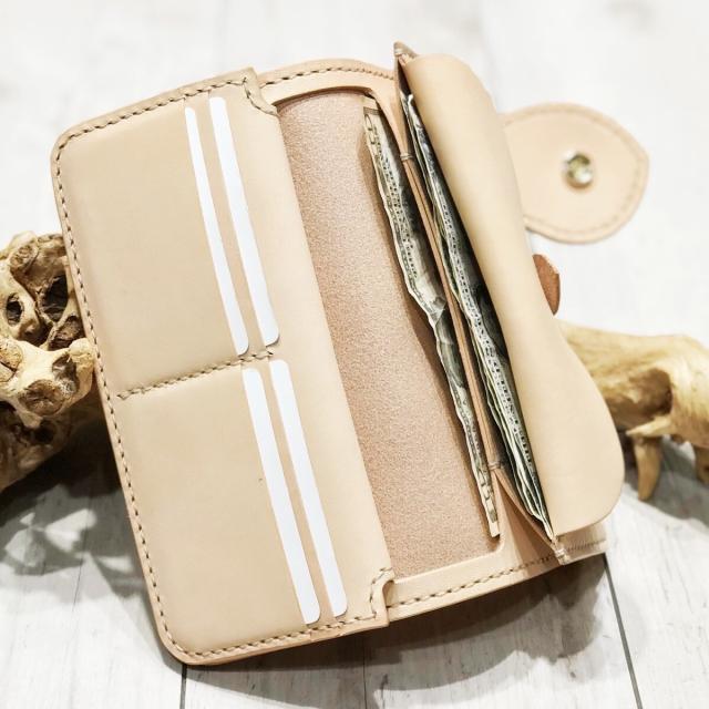 ウインズハウス（WINS HOUSE）/オールハンドメイド (手縫い)1＄コイン付／長財布／日本製_15
