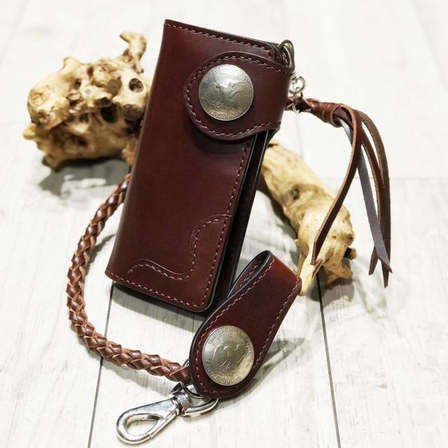 ウインズハウス（WINS HOUSE）/オールハンドメイド (手縫い)1＄コイン付／長財布／日本製_7