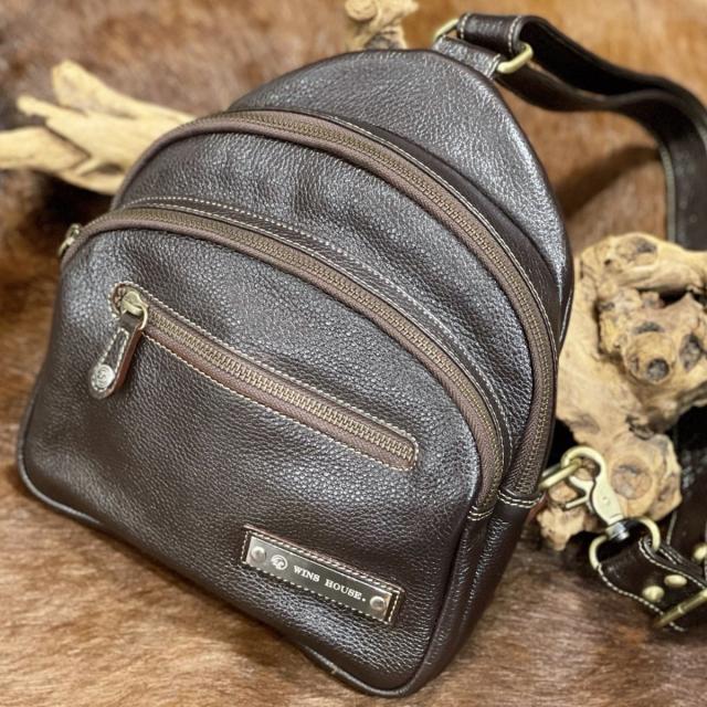 ウインズハウス（WINS HOUSE）/【 Web 限定 価格 】 シュリンクレザー ショルダーバッグ / 牛革_10