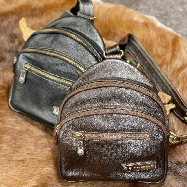 ウインズハウス（WINS HOUSE）/【 Web 限定 価格 】 シュリンクレザー ショルダーバッグ / 牛革_1