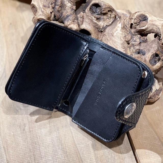 ウインズハウス（WINS HOUSE）/ブラックパイソン 三つ折り ウォレット