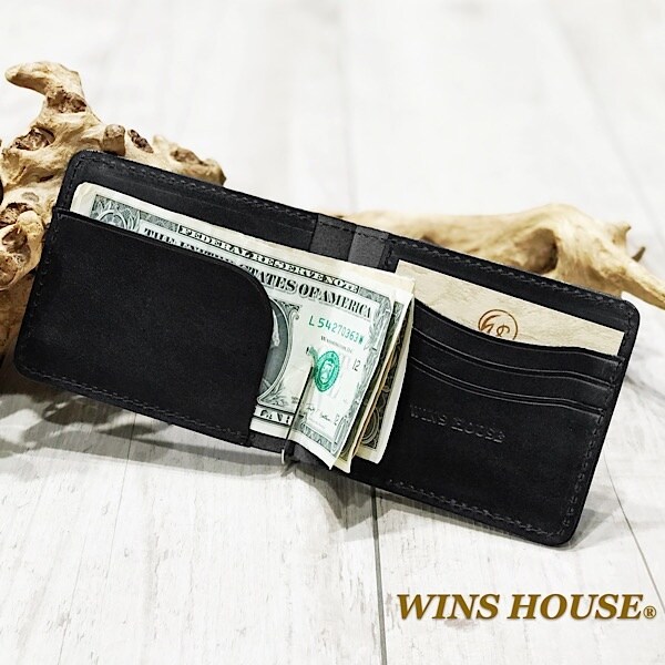 ウインズハウス WINS HOUSE マネークリップ 札ばさみ オイルレザー 牛革 日本製-ジバンシー スクエア ゴールド白文字 希少 ヴィンテージ ベルトなし電池切れ ヤマダウェブコム