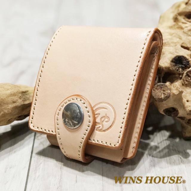 ウインズハウス（WINS HOUSE）/オイルレザーWー８５ウォレット 牛革 日本製 ５セントコイン付_3