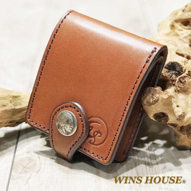 ウインズハウス（WINS HOUSE）/オイルレザーWー８５ウォレット 牛革 日本製 ５セントコイン付_8