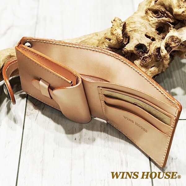 ウインズハウス（WINS HOUSE）/オイルレザーWー８５ウォレット 牛革 日本製 ５セントコイン付_5