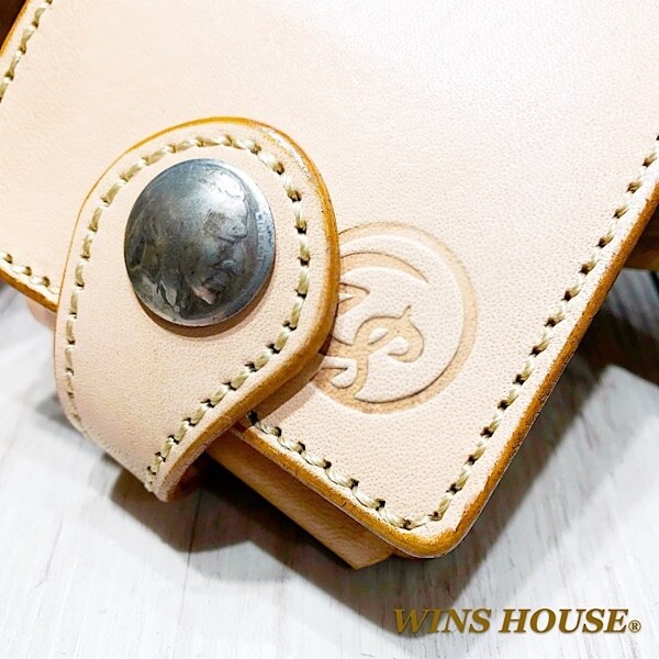 ウインズハウス（WINS HOUSE）/オイルレザーWー８５ウォレット 牛革 日本製 ５セントコイン付_7